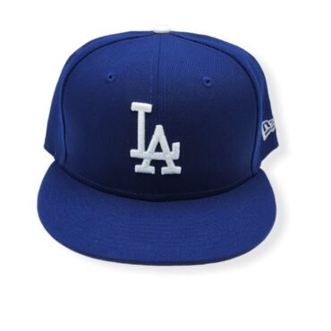 New Era Los Angeles Dodgers 59Fifty Basic Blue/White Logo Fitted Hat Cap Size 7