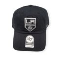 '47 Los Angeles Kings Clean Up Current Logo Black Adjustable Strap Hat Cap
