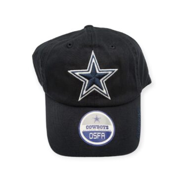 Dallas Cowboys Basic Slouch Black Cotton Adjustable Strap Hat Cap