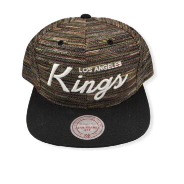 Mitchell & Ness Los Angeles Kings Knit Crown Special Script Logo Adjustable Snapback Hat Cap