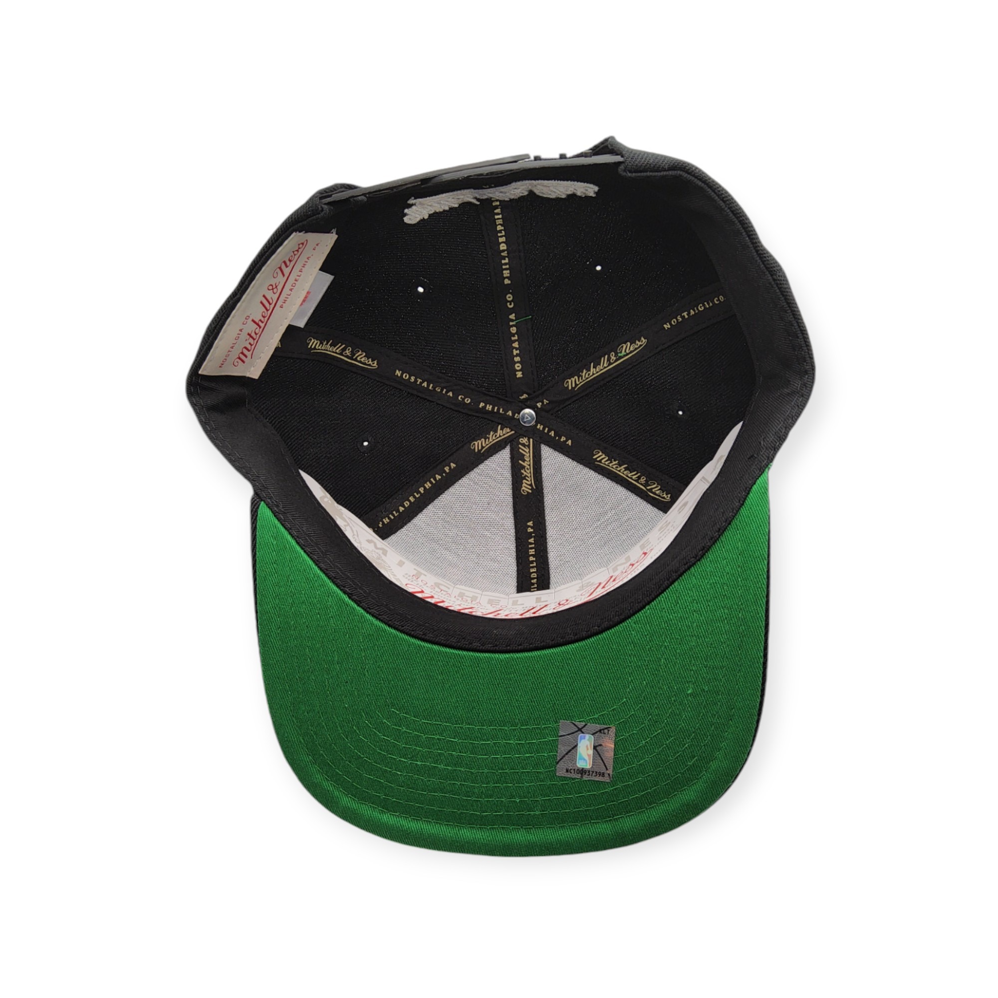 Mitchell & Ness Chicago Bulls Line Work Black Adjustable Snapback Hat Cap