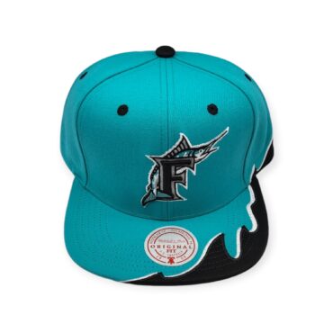 Mitchell & Ness Florida Marlins Rising Tide Cooperstown Collection Adjustable Snapback Hat Cap