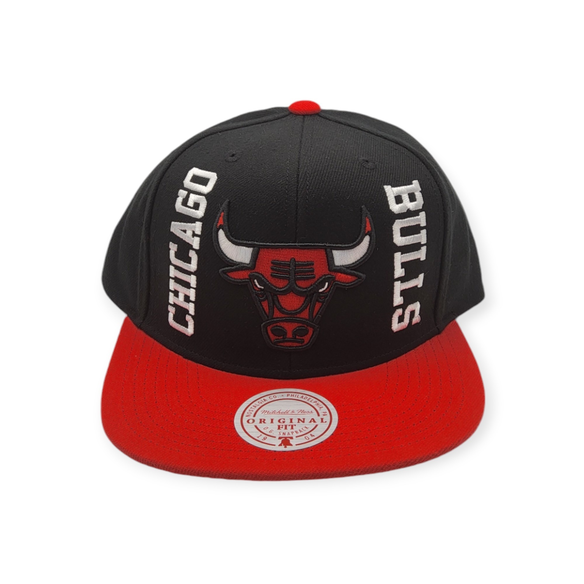 Mitchell & Ness Chicago Bulls Banners Up Black/Red Adjustable Snapback Hat Cap