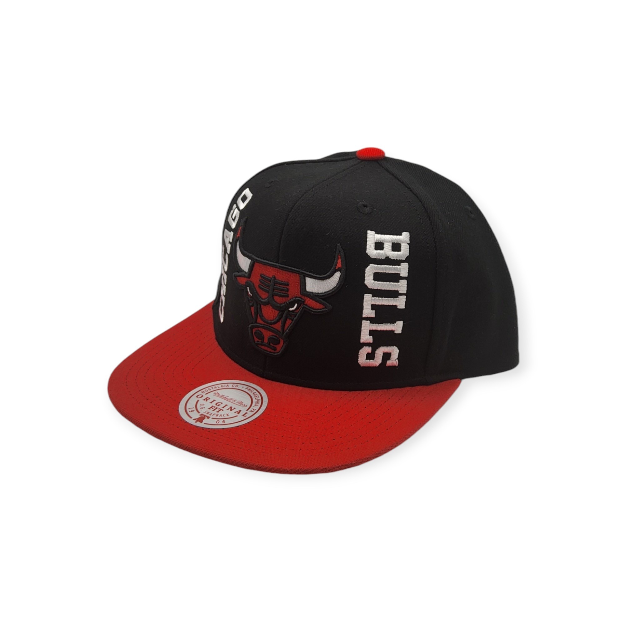 Mitchell & Ness Chicago Bulls Banners Up Black/Red Adjustable Snapback Hat Cap