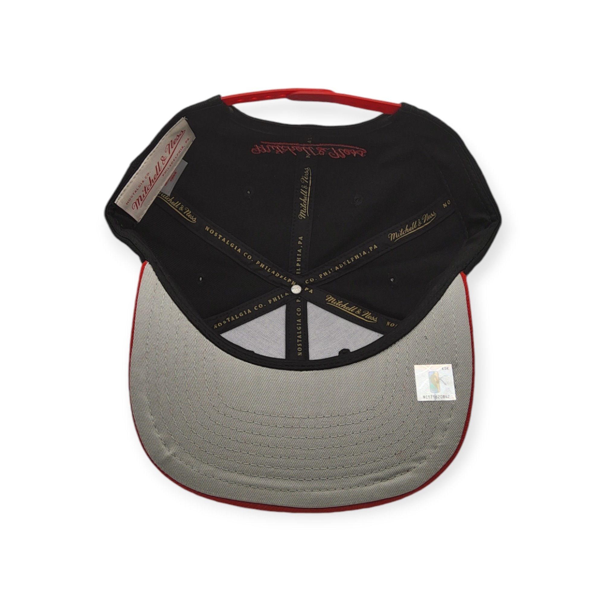 Mitchell & Ness Chicago Bulls Banners Up Black/Red Adjustable Snapback Hat Cap