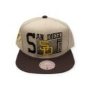 Mitchell & Ness San Diego Padres Speed Zone Cooperstown Collection Off White/Brown Adjustable Snapback Hat Cap