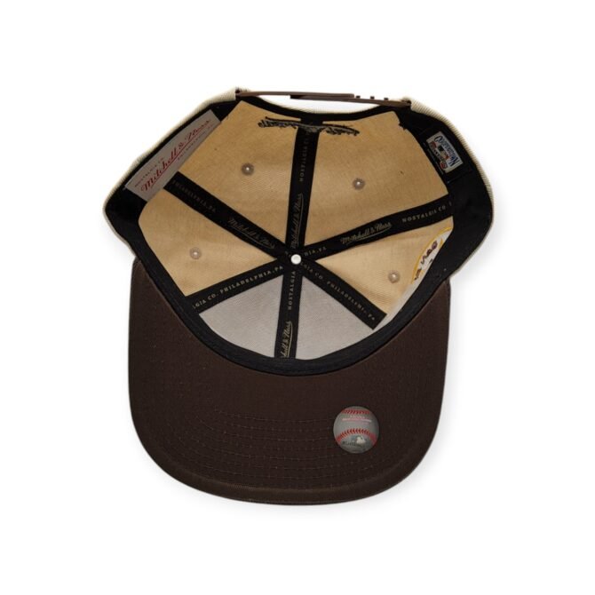 Mitchell & Ness San Diego Padres Speed Zone Cooperstown Collection Off White/Brown Adjustable Snapback Hat Cap