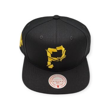 Mitchell & Ness Pittsburgh Pirates Shattered Black Adjustable Snapback Hat Cap