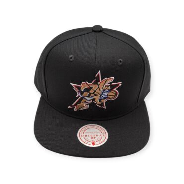 Mitchell & Ness Philadelphia 76ers Shattered Black Adjustable Snapback Hat Cap