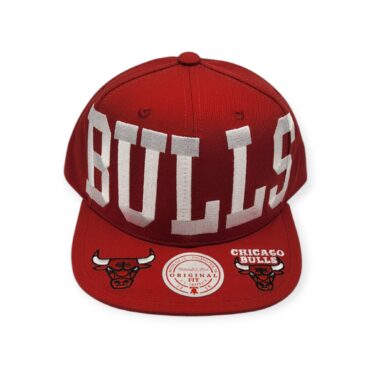 Mitchell & Ness Chicago Bulls Big Text 1 Red Adjustable Snapback Hat Cap