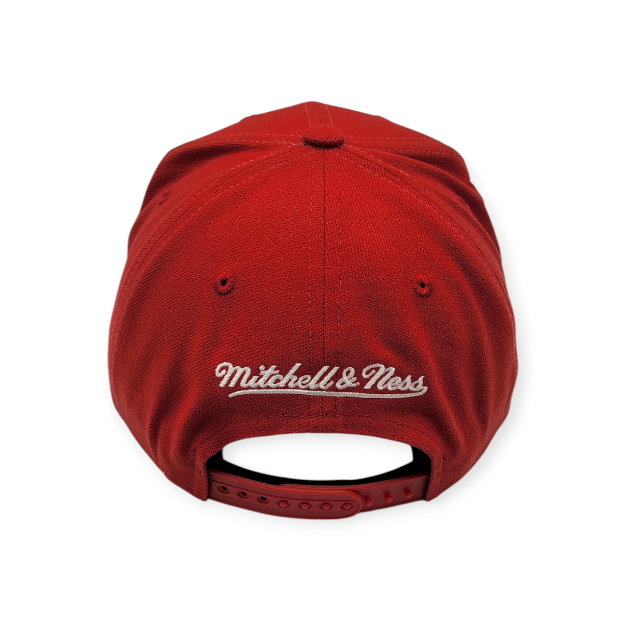 Mitchell & Ness Chicago Bulls Big Text 1 Red Adjustable Snapback Hat Cap