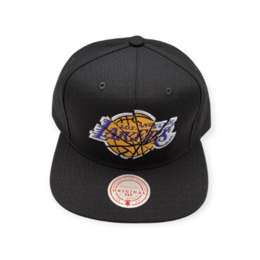 Mitchell & Ness Los Angeles Lakers Shattered Black Adjustable Snapback Hat Cap