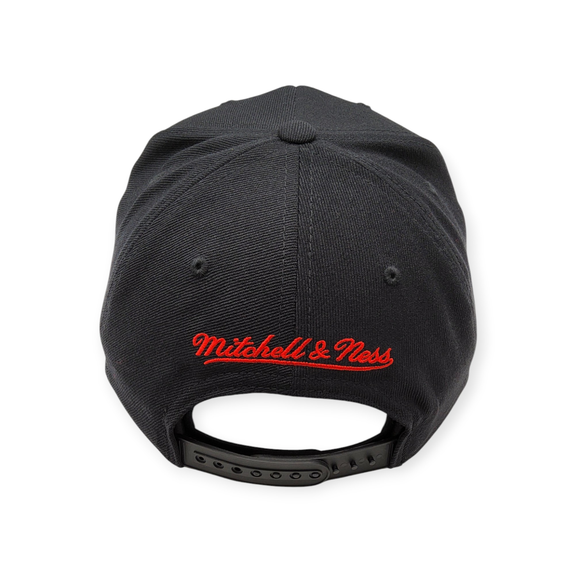 Mitchell & Ness Chicago Bulls Wool Solid Black Adjustable Snapback Hat Cap