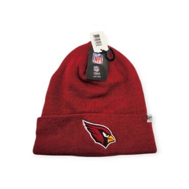 '47 Arizona Cardinals Authentic Raised Cuffed Red Knit Beanie Cold Weather Hat