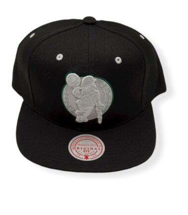 Mitchell & Ness Boston Celtics White Popz Black Adjustable Snapback Hat Cap