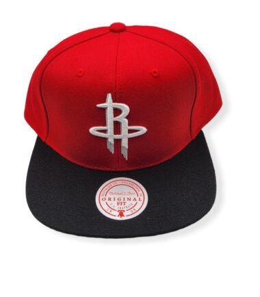 Mitchell & Ness Houston Rockets Team 2 Tone 2.0 Red/Black Adjustable Snapback Hat Cap