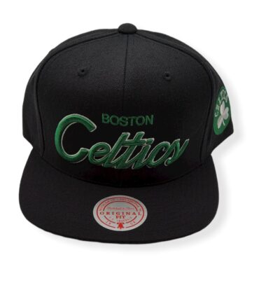 Mitchell & Ness Boston Celtics Foundation Script Adjustable Snapback Hat Cap