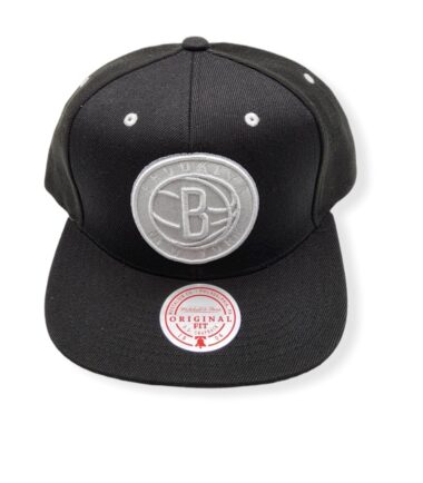 Mitchell & Ness Brooklyn Nets White Popz Adjustable Snapback Hat Cap