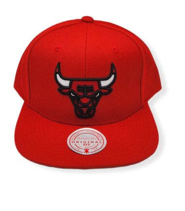 Mitchell & Ness Chicago Bulls Team Ground 2.0 Red Adjustable Snapback Hat Cap