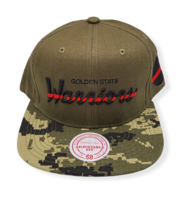Mitchell & Ness Golden State Warriors Power Olive Adjustable Snapback Hat Cap