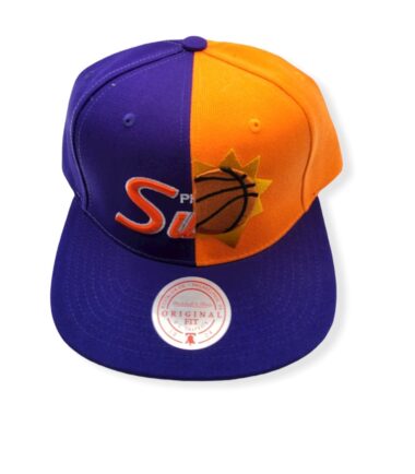 Mitchell & Ness Phoenix Suns Split Crown Adjustable Snapback Hat Cap