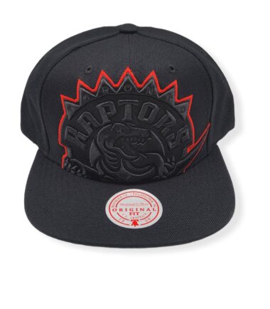 Mitchell & Ness Toronto Raptors Cropped XL Hardwood Classics Black Adjustable Snapback Hat Cap