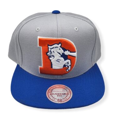Mitchell & Ness Denver Broncos 2 Tone Throwback XL Logo Adjustable Snapback Hat Cap