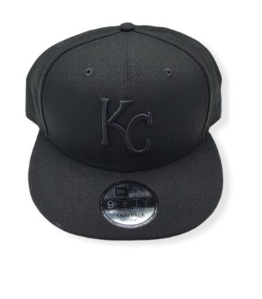 New Era Kansas City Royals 9Fifty Black On Black Adjustable Snapback Hat Cap