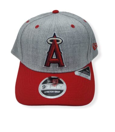 New Era Los Angeles Angels 9Fifty Stretch Snap Team Stitched Heather/Red Adjustable Snapback Hat Cap