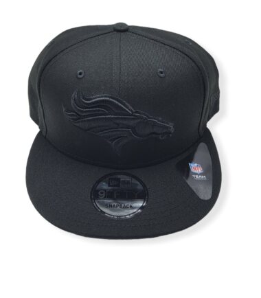 New Era Denver Broncos 9Fifty Black on Black Adjustable Snapback Hat Cap