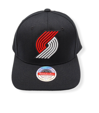 Mitchell & Ness Portland Trail Blazers Team Ground 2.0 Stretch Black Adjustable Snapback Hat Cap
