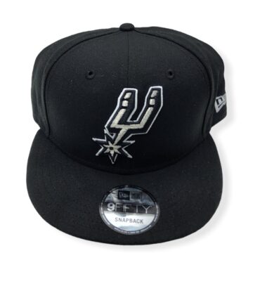 New Era San Antonio Spurs 9Fifty Basic Silver Side NBA Logo Adjustable Snapback Hat Cap