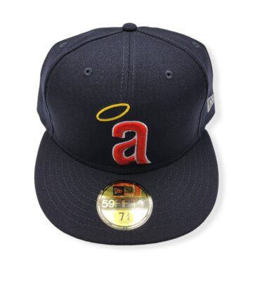 New Era Los Angeles Angels 59Fifty Cooperstown Wool Navy Fitted Hat Cap Size 7 3/4
