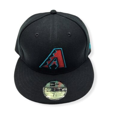 New Era Arizona Diamondbacks 59Fifty Basic Black Fitted Hat Cap Size 7 1/4
