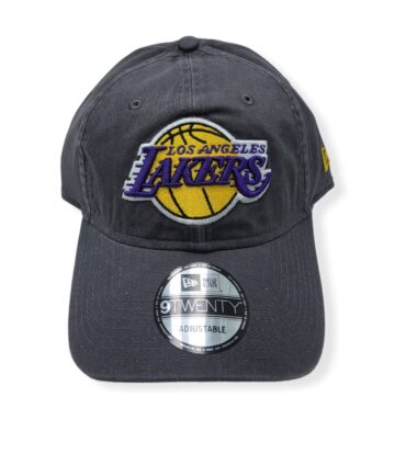 New Era Los Angeles Lakers 9Twenty Core Classic Twill Graphite Adjustable Strap Hat Cap