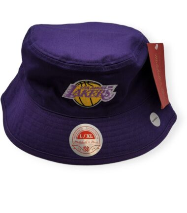 Mitchell & Ness Los Angeles Lakers Lifestyle Reversible Bucket Hat Teal Size L/XL