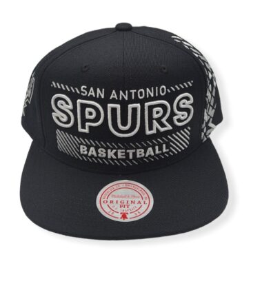 Mitchell & Ness San Antonio Spurs Slash Halftone Adjustable Snapback Hat Cap