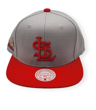 Mitchell & Ness St. Louis Cardinals Away Cooperstown Collection 2 Tone Gray/Red Adjustable Snapback Hat Cap