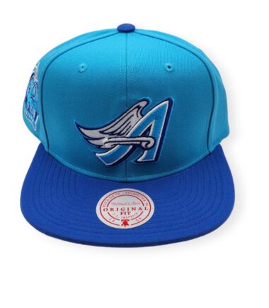 Mitchell & Ness Los Angeles Angels Hometown Coop Light Blue Adjustable Snapback Hat Cap