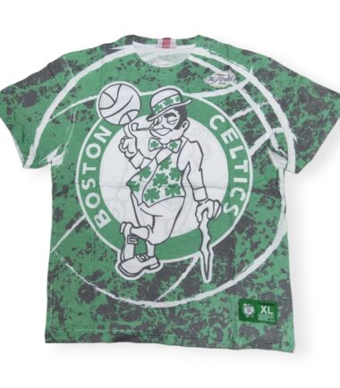 Mitchell & Ness Boston Celtics Jumbotron 2.0 Sublimated S/S White Tee Shirt Size XL
