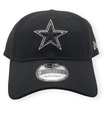 New Era Dallas Cowboys 9Twenty Black Rear NFL Logo Adjustable Strap Hat Cap