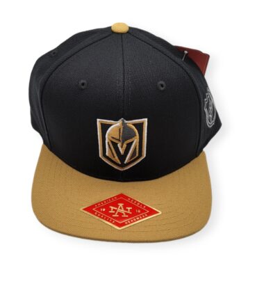 American Needle Vegas Golden Knights Blockhead Black/Gold Adjustable Snapback Hat Cap