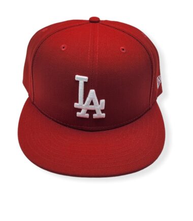 New Era Los Angeles Dodgers 59Fifty Basic Red Fitted Hat Cap Size 7 1/2