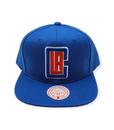 Mitchell & Ness Los Angeles Clippers Core Basic Blue Adjustable Snapback Hat Cap