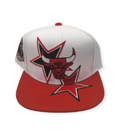 Mitchell & Ness Chicago Bulls All Starz White/Red Adjustable Snapback Hat Cap
