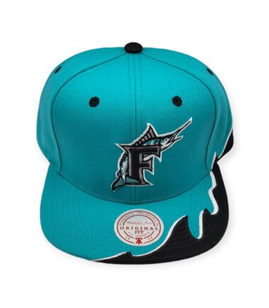 Mitchell & Ness Florida Marlins Rising Tide Cooperstown Collection Adjustable Snapback Hat Cap