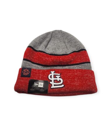 New Era St. Louis Cardinals Authentic 2017 Sport Knit No Pom Heathered Red Beanie Cold Weather Hat