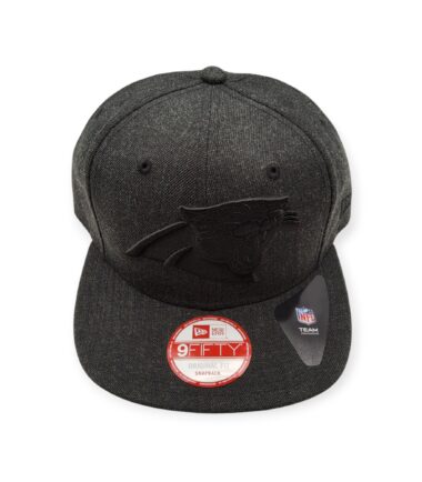 New Era Carolina Panthers 9Fifty Black on Black Adjustable Snapback Hat Cap
