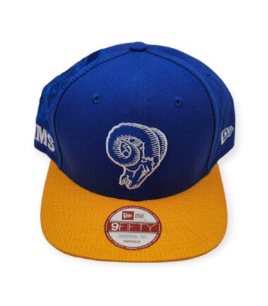 New Era Los Angeles Rams 9Fifty Onfield Sideline 2 Tone Blue/Yellow Adjustable Snapback Hat Cap