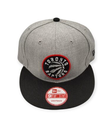 New Era Toronto Raptors 9Fifty Grey Heather Adjustable Snapback Hat Cap